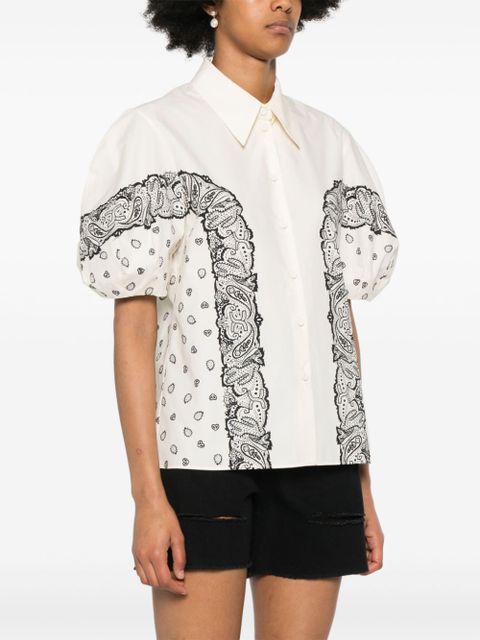 Chloé bandana-print cotton blouse - Neutrals