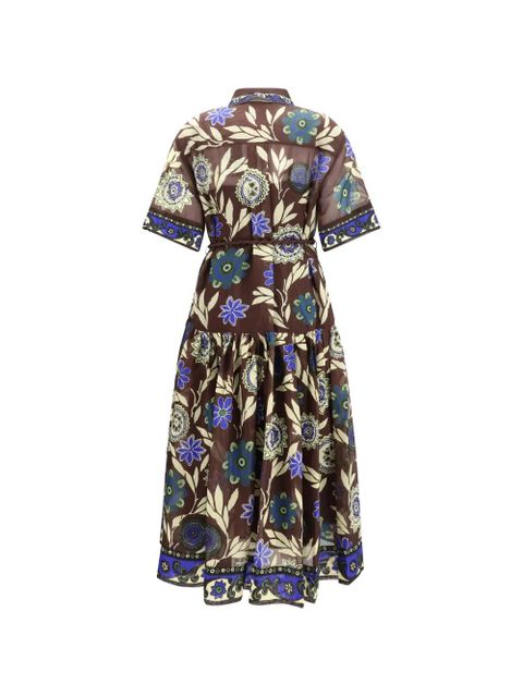 ALEMAIS Jasper floral-print midi dress - Brown - zdjęcie produktu nr 2