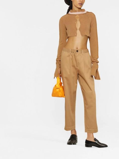 Marni cotton tapered trousers - Neutrals - zdjęcie produktu nr 2