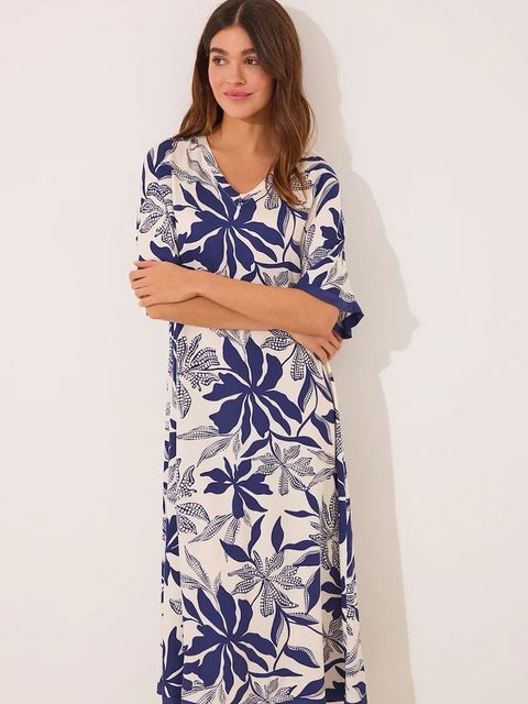 women'secret sukienka kolor granatowy midi prosta 4479831 - zdjęcie produktu nr 1