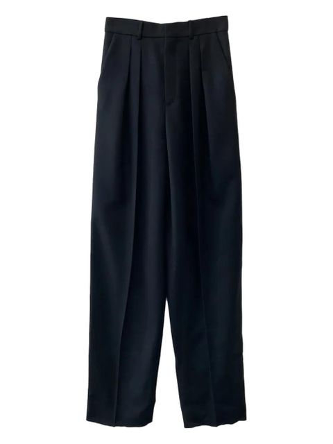 Saint Laurent pleated straight trousers - Black - zdjęcie produktu nr 1