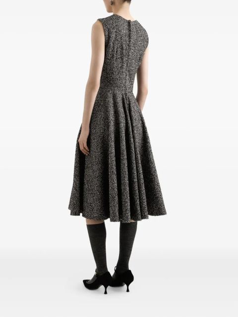 Dolce & Gabbana pleat-detail midi dress - Black