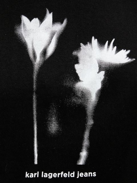 Karl Lagerfeld Jeans t-shirt bawełniany damski kolor czarny A3W17040