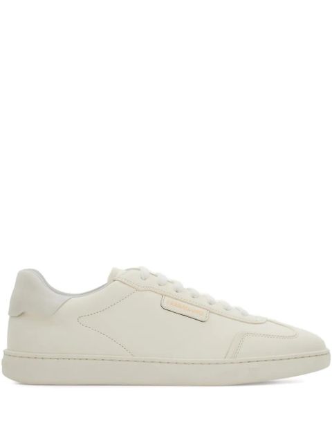 Ferragamo suede-panelled leather sneakers - White - zdjęcie produktu nr 1