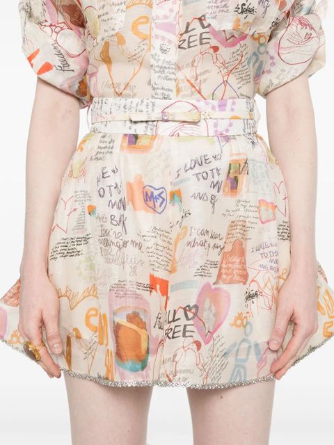 ZIMMERMANN belted shorts - Neutrals