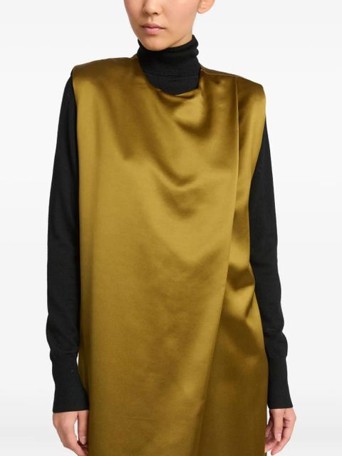 Yves Salomon satin maxi dress - Gold