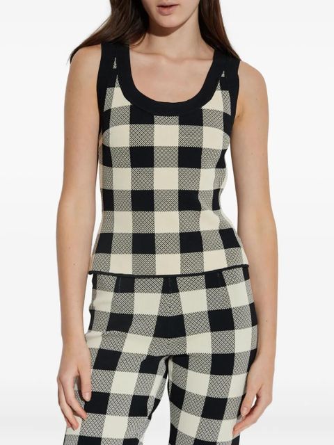 Posse gingham sleeveless top - HERITAGE PLAID