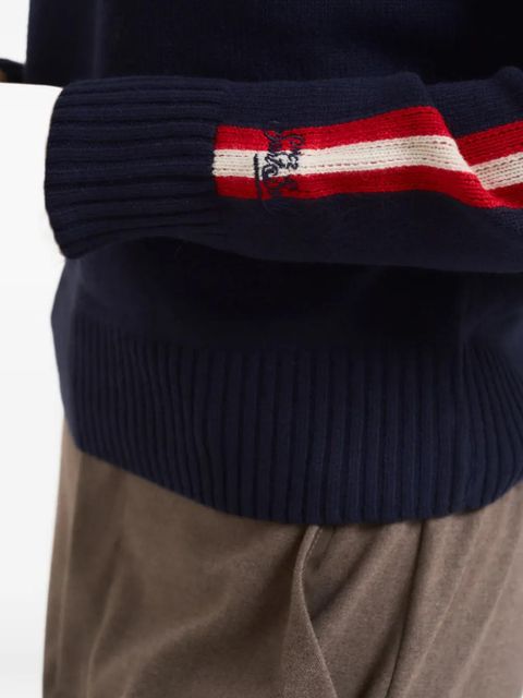 MC2 Saint Barth stripe ski lover knitwear - Blue