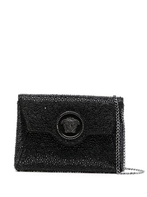 Versace La Medusa crystal envelope clutch - Black - zdjęcie produktu nr 1