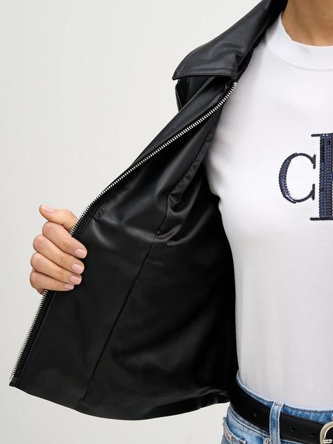 Calvin Klein Jeans kurtka kolor czarny przejściowa LV047E501G