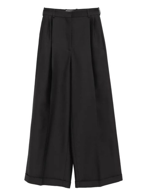 LOEWE pleated-cuffed trousers - Black - zdjęcie produktu nr 1