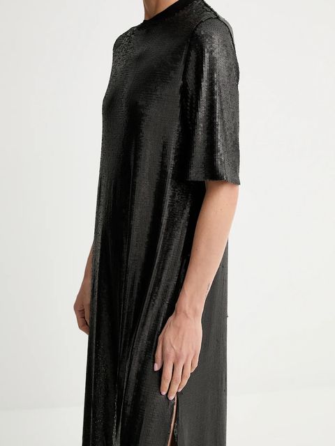 AllSaints sukienka ANNA kolor czarny midi prosta W066DD