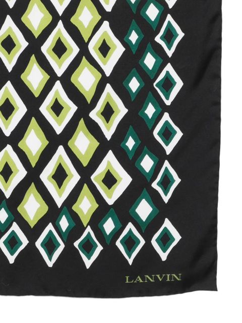 Lanvin diamond-print scarf - Black - zdjęcie produktu nr 2
