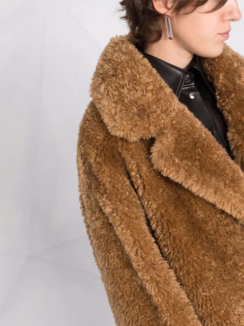STAND STUDIO oversized faux fur coat - Brown