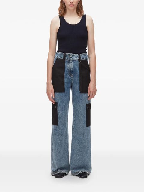 3.1 Phillip Lim panelled jeans - Blue
