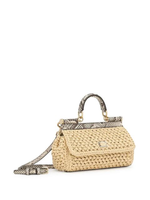Dolce & Gabbana small Sicily interwoven tote bag - Neutrals