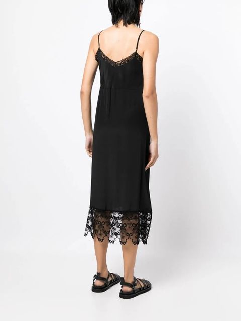 Simone Rocha lace-trimmed midi dress - Black
