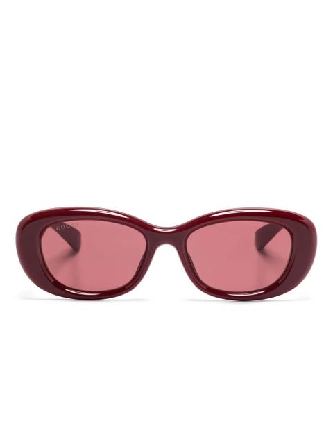 Gucci Eyewear oval-frame sunglasses - Red - zdjęcie produktu nr 1