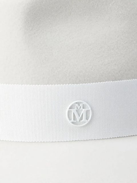 Maison Michel Henrietta ribbon-detailed fedora hat - White - zdjęcie produktu nr 2