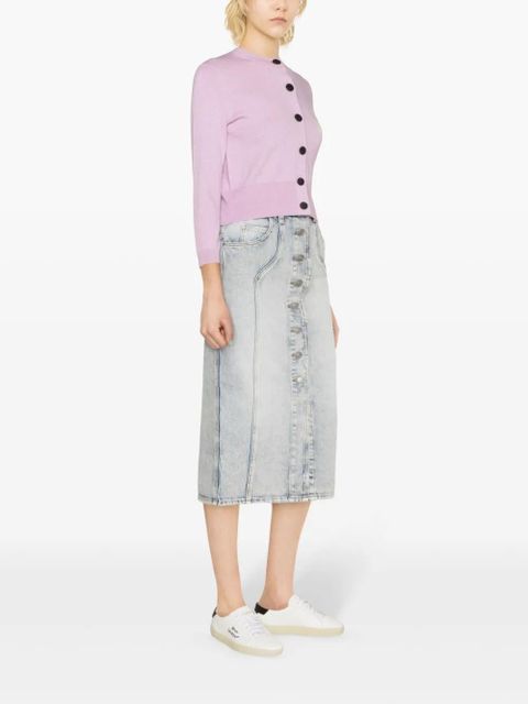 MARANT ÉTOILE Vandy midi denim skirt - Blue