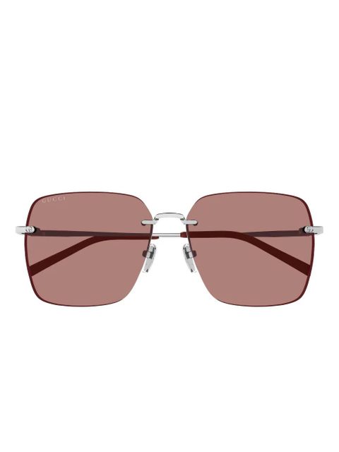 Gucci Eyewear GG1955SA square rimless sunglasses - Silver