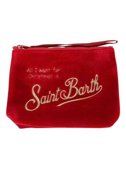 MC2 Saint Barth ribbed velvet beanie pouch (set of two) - Red