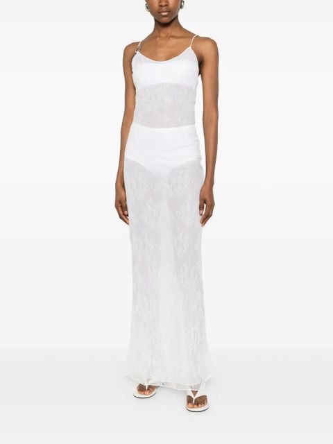 Oséree crystal-embellished spaghetti-strap maxi dress - White - zdjęcie produktu nr 2