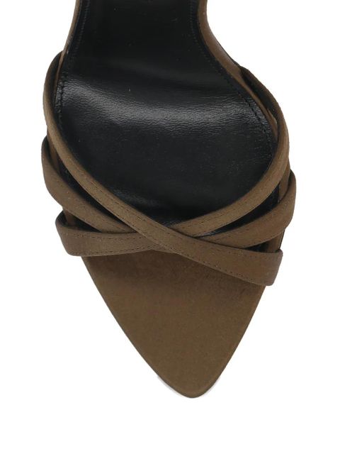 Saint Laurent criss-cross strap sandals - Brown