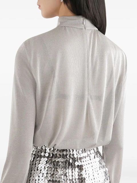 Dolce & Gabbana lamé jersey top - Grey