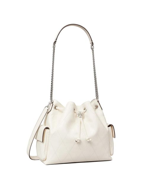 Tory Burch Charlie quilted shoulder bag - White - zdjęcie produktu nr 2