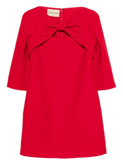 Valentino Garavani bow-detail mini dress - Red - zdjęcie produktu nr 1