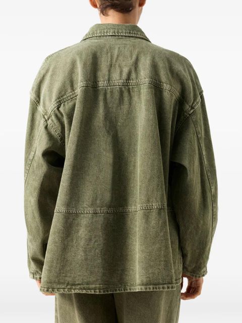 American Vintage Uzatown long-sleeve denim jacket - Green