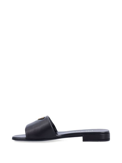 Prada enamel-logo slides - Black