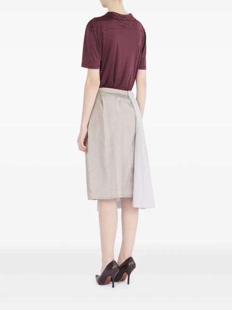 Maison Margiela pleated midi skirt - Neutrals