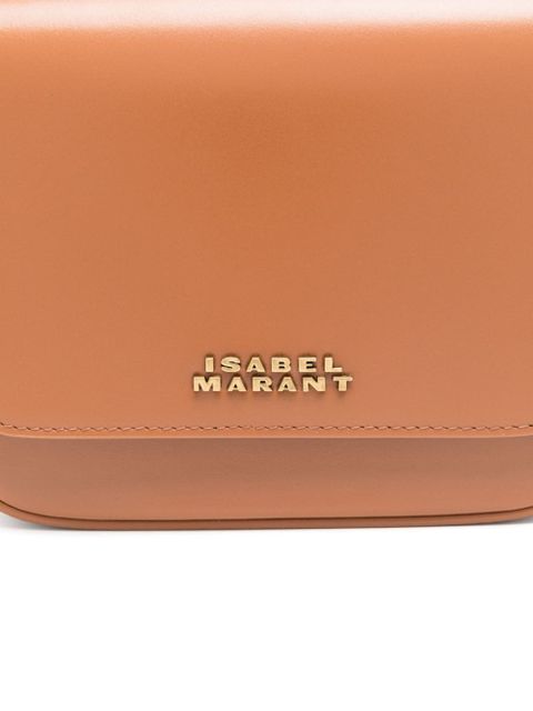 ISABEL MARANT logo-lettering cross body bag - Brown