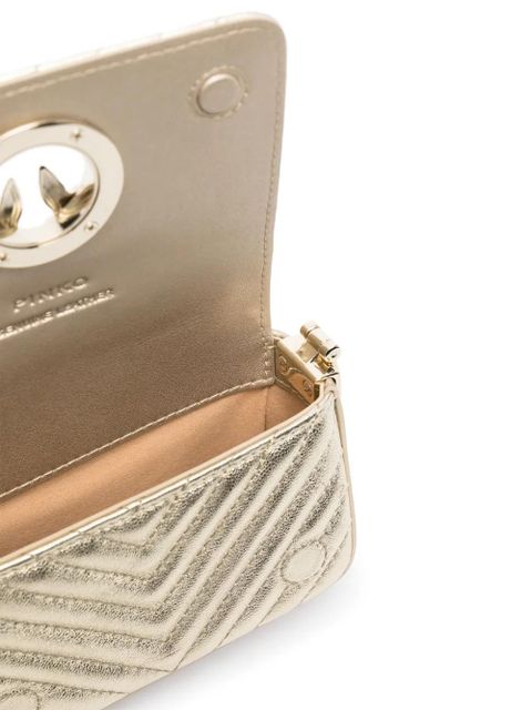 PINKO Micro Love Bag Click mini bag - Gold