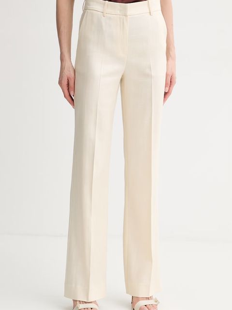 ERMANNO Firenze spodnie garniturowe damskie z lnem - zdjęcie produktu nr 1