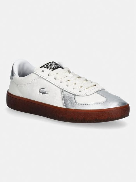 Lacoste sneakersy skórzane Baseshot Pro Sneakers Silver & Gold Pack - zdjęcie produktu nr 2