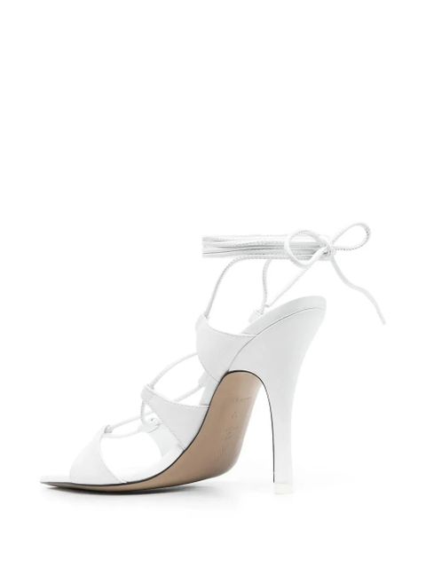 The Attico Renee lace-up 120mm sandals - White