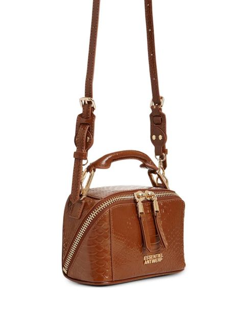 Essentiel Antwerp Bobbi croco-effect shoulder bag - Brown