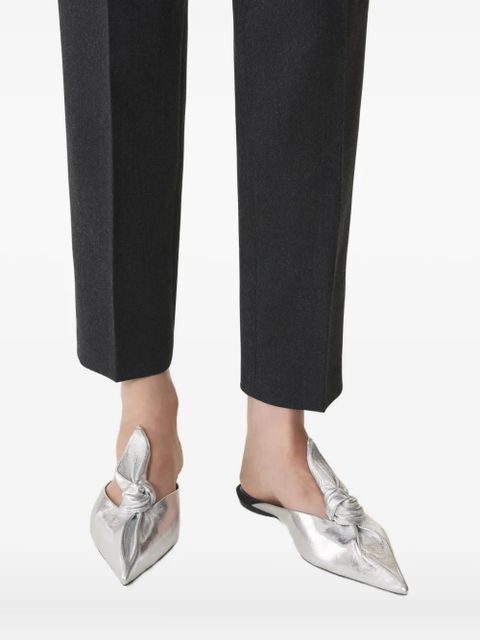 Lanvin knotted pointed-toe mules - White