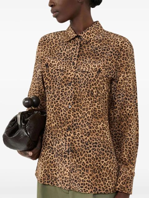 Weekend Max Mara Wkdlemma leopard-print silk shirt - Brown - zdjęcie produktu nr 2