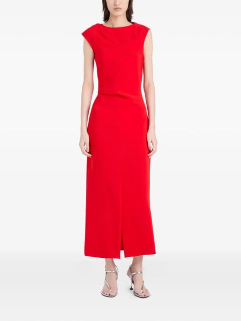 Proenza Schouler Damea matte crepe midi dress - Red - zdjęcie produktu nr 2