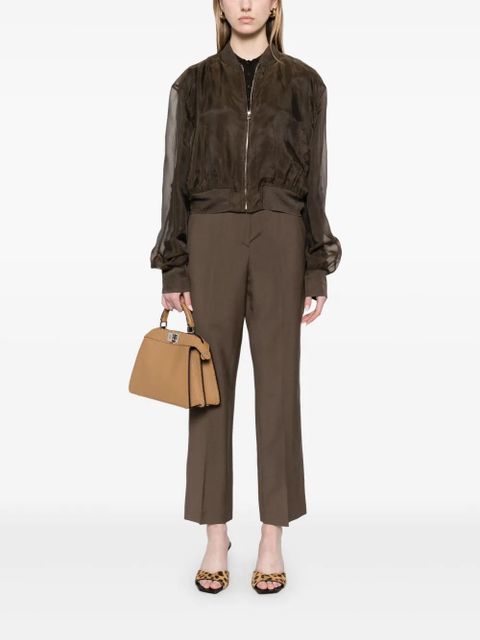 FENDI logo-embroidered trousers - Brown - zdjęcie produktu nr 2