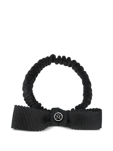 Maison Michel Maddy bow-embellishment hair scrunchie - Black - zdjęcie produktu nr 1
