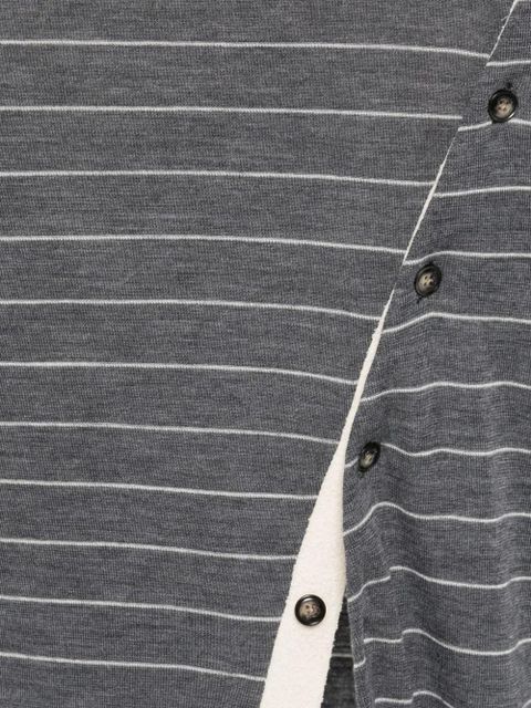 Nanushka Dakoa striped button-front maxi dress - Grey