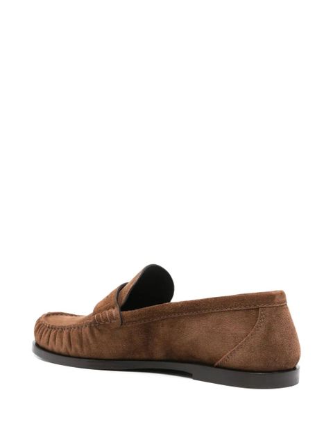 Saint Laurent suede loafers - Brown