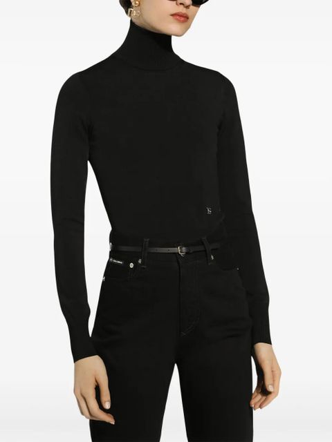 Dolce & Gabbana ribbed knit turtleneck - Black - zdjęcie produktu nr 2