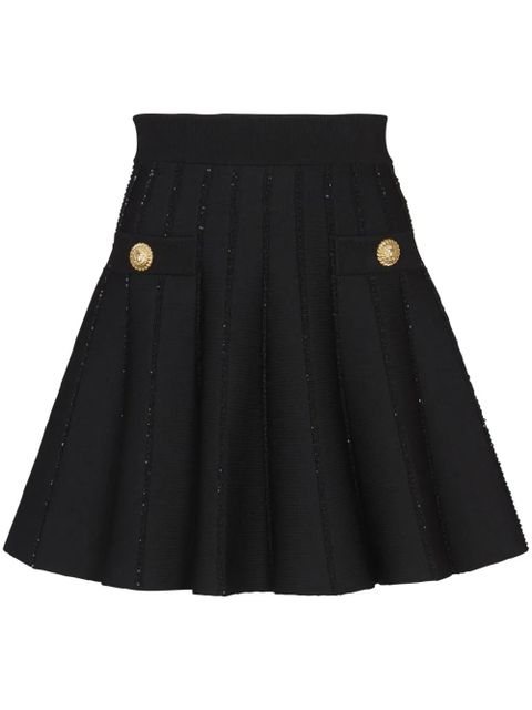 Balmain sparkly stripes skirt - Black - zdjęcie produktu nr 1