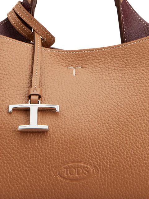 Tod's logo-pendant leather tote bag - Brown - zdjęcie produktu nr 2